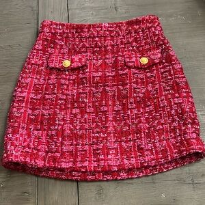Anthropologie Du Paradis Tweed Pink Skirt